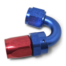 Load image into Gallery viewer, Russell Performance -10 AN Red/Blue 150 Degree Full Flow Swivel Hose End (With 15/16in Radius)