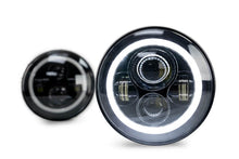 Load image into Gallery viewer, DV8 Offroad 07-18 Jeep Wrangler JK LED Projector Headlights w/ Angel Eyes