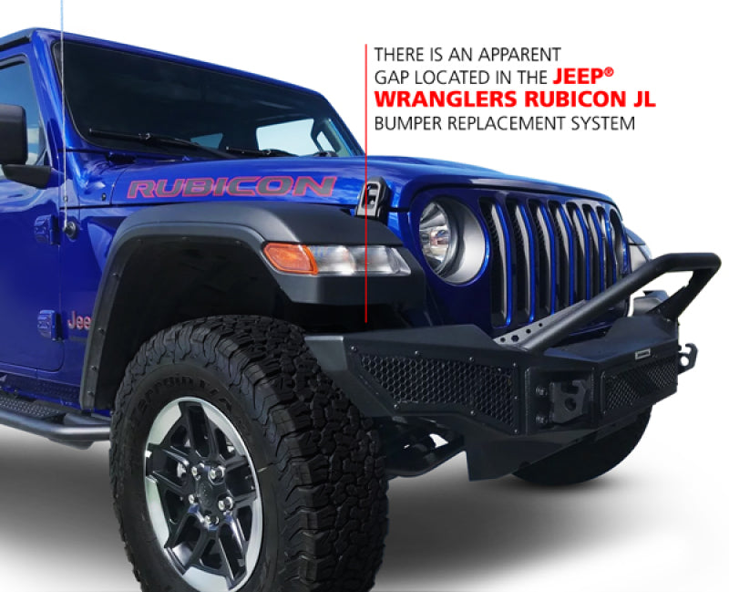 Go Rhino 07-20 Jeep Wrangler JL/JLU/JK/JKU/Gladiator JT Rockline Full Width Bumper w/ Overrider