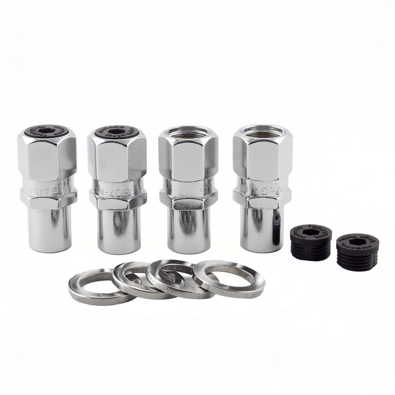 McGard Hex Lug Nut (Drag Racing Reg. Shank) 7/16-20 / 13/16 Hex / 1.86in. Length (4-Pack) - Chrome