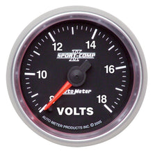 Load image into Gallery viewer, Autometer Sport-Comp II 2 1/16in. 18V Digital Stepper Motor Electronic Voltmeter