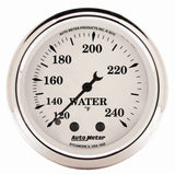 AutoMeter Gauge Water Temp 2-1/16in. 120-240 Deg. F Mech Old Tyme White