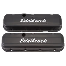 Load image into Gallery viewer, Edelbrock Valve Cover Signature Series Chevrolet 1965 and Later 396-502 V8 Low Black