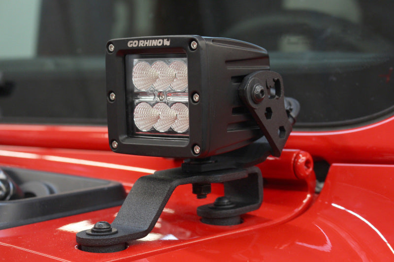 Go Rhino 18-20 Jeep Wrangler JL/JLU/Gladiator JT Light Mount - 3in Cube