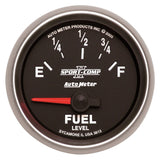 AutoMeter Gauge Fuel Level 2-1/16in. 0 Ohm(e) to 90 Ohm(f) Elec Sport-Comp II