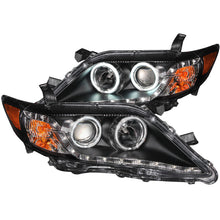 Load image into Gallery viewer, ANZO 2010-2011 Toyota Camry Projector Headlights w/ Halo Black (CCFL)