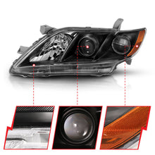 Load image into Gallery viewer, ANZO 2007-2009 Toyota Camry Projector Headlight Black Amber