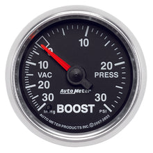 Load image into Gallery viewer, Autometer GS 52mm 30 In Hg.-Vac/30 PSI Mechanical Vacuum/Boost Gauge