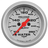 Autometer Ultra-Lite 52mm 100-260 degree F Full Sweep Electronic Water Temperature Gauge