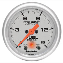 Load image into Gallery viewer, Autometer Ultra-Lite 2-1/16in 15PSI Stepper Motor Fuel Pressure Gauge