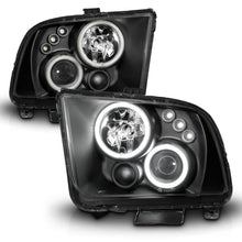 Load image into Gallery viewer, ANZO 2005-2009 Ford Mustang Projector Headlights w/ Halo Black