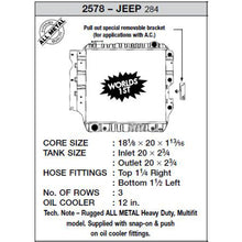 Load image into Gallery viewer, CSF 87-02 Jeep Wrangler 2.5L OEM Plastic Radiator